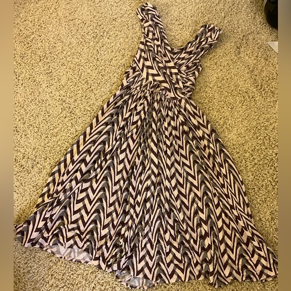 ❌ FINAL B4 RELISTING ❌ Plenty by Tracy Reese Chevron Patterned Dress - Picture 1 of 6